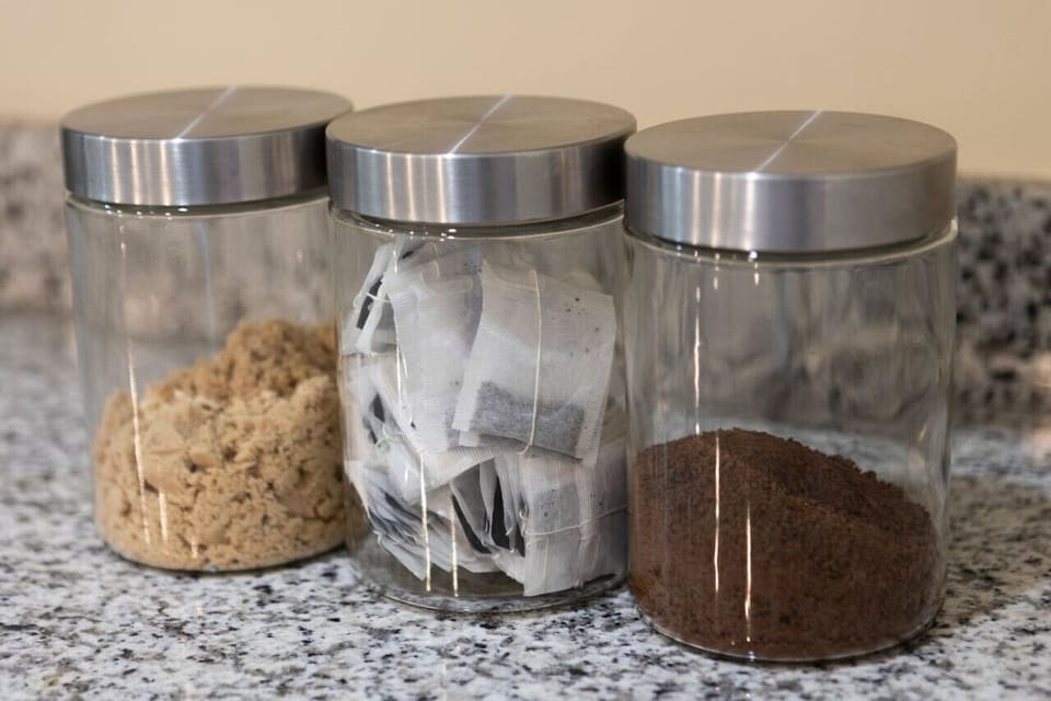 sugar, tea, and coffee