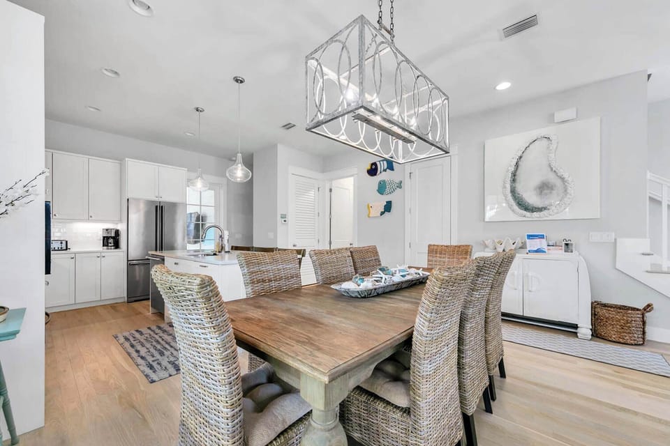 Dining table seats 8