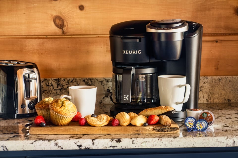 Wake up and enjoy a fresh cup of coffee while watching the sunrise 