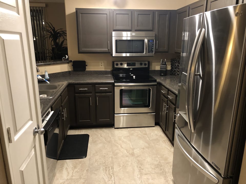 kitchen at night
