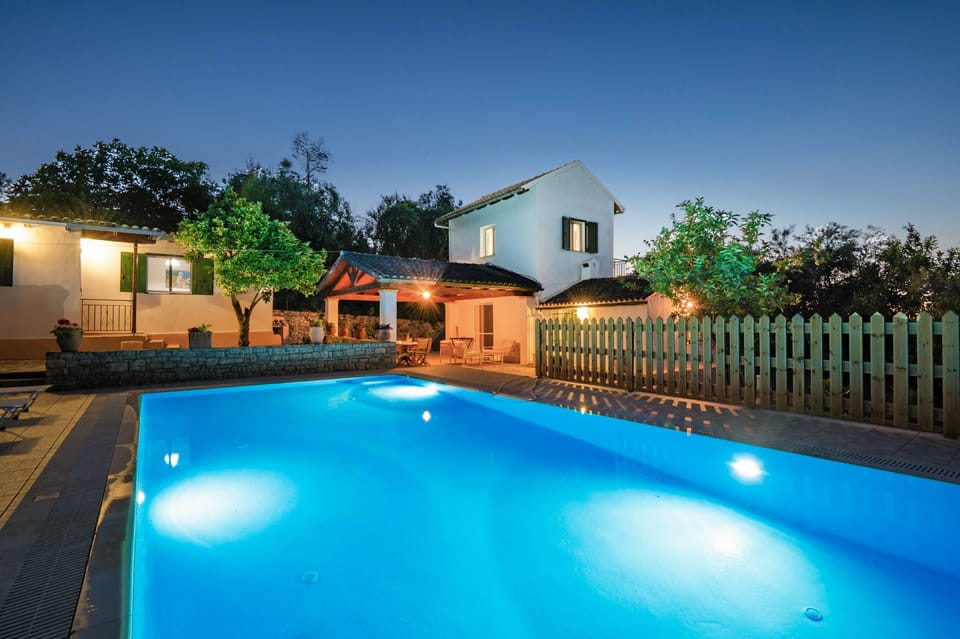 The pool area