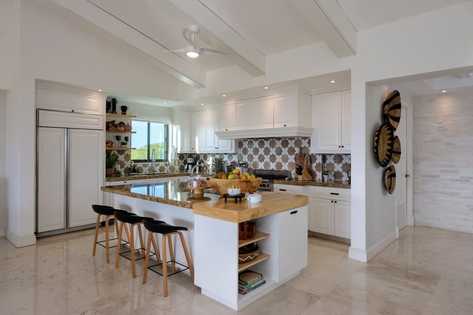 Gourmet Kitchen Equipped with High-End Appliances and Kitchenware