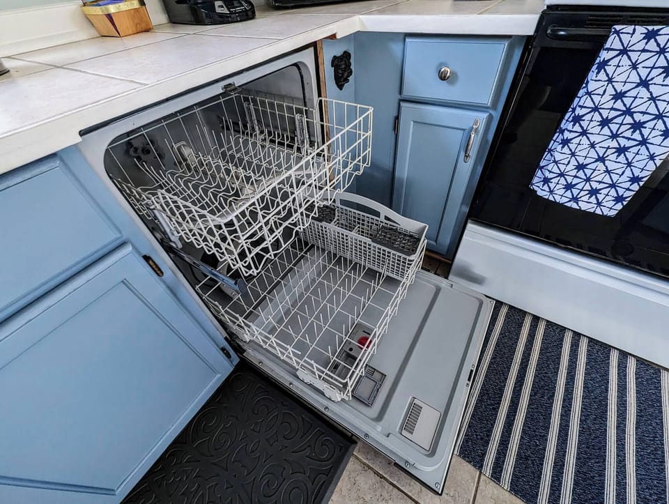 Don't wash a dish by hand with our dishwasher included