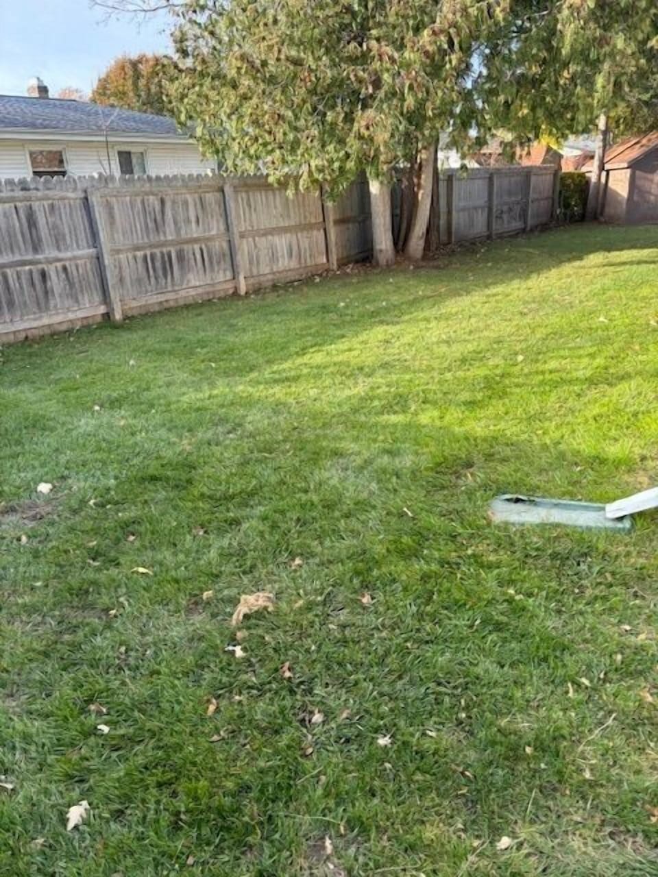 Fenced in Back Yard