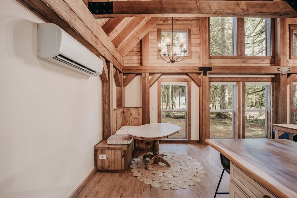 Indoors, Hardwood, Stained Wood, House, Dining Table