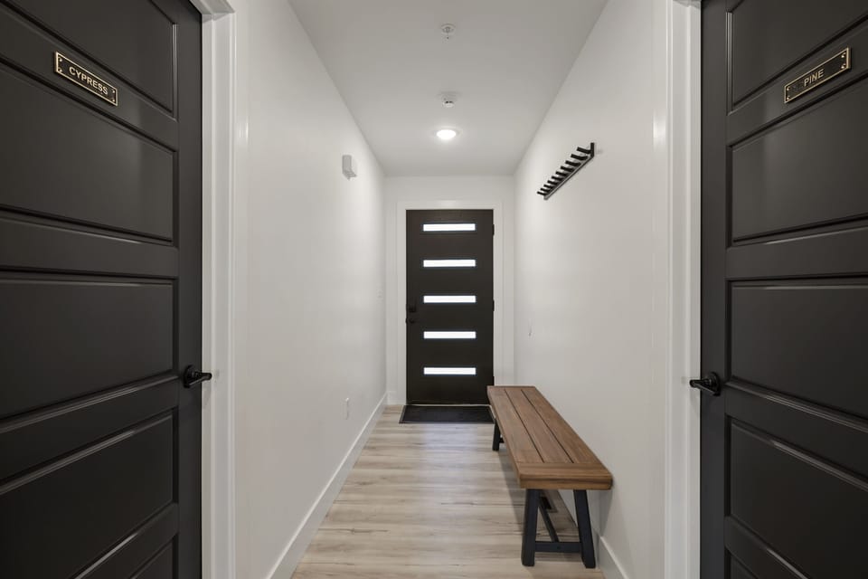 Main Level: Bench and Coat Rack in Main Entrance