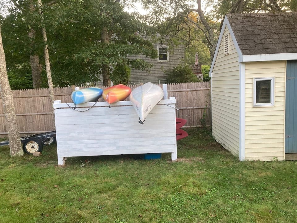Our kayak stand. 