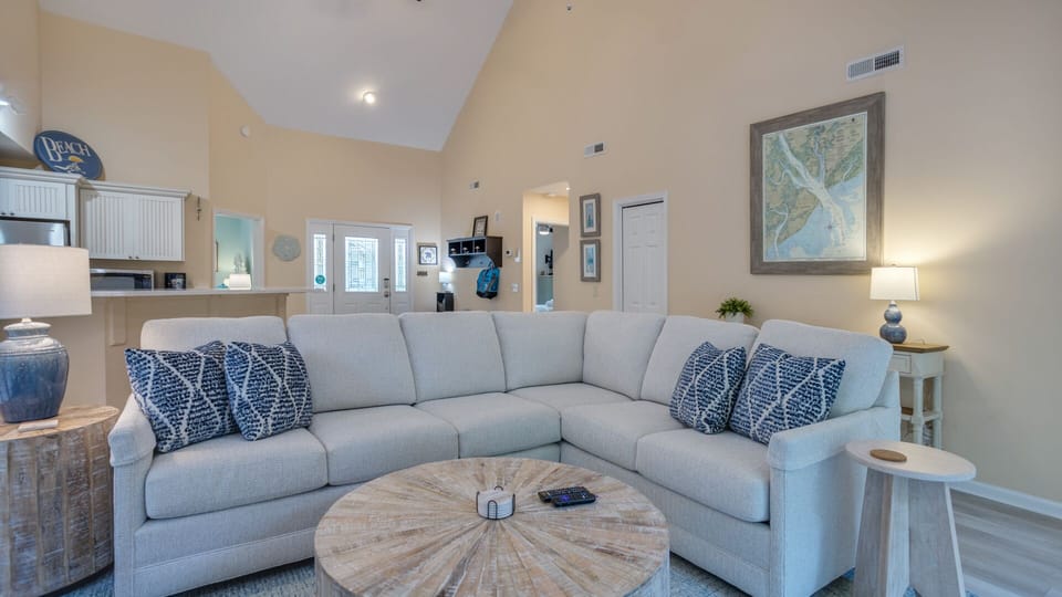 Comfortable furnishings perfect for a relaxing night in
