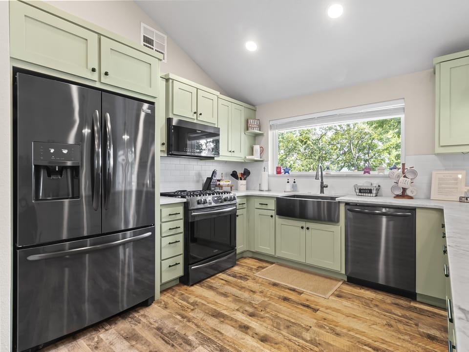 Fully Stocked Kitchen With A View