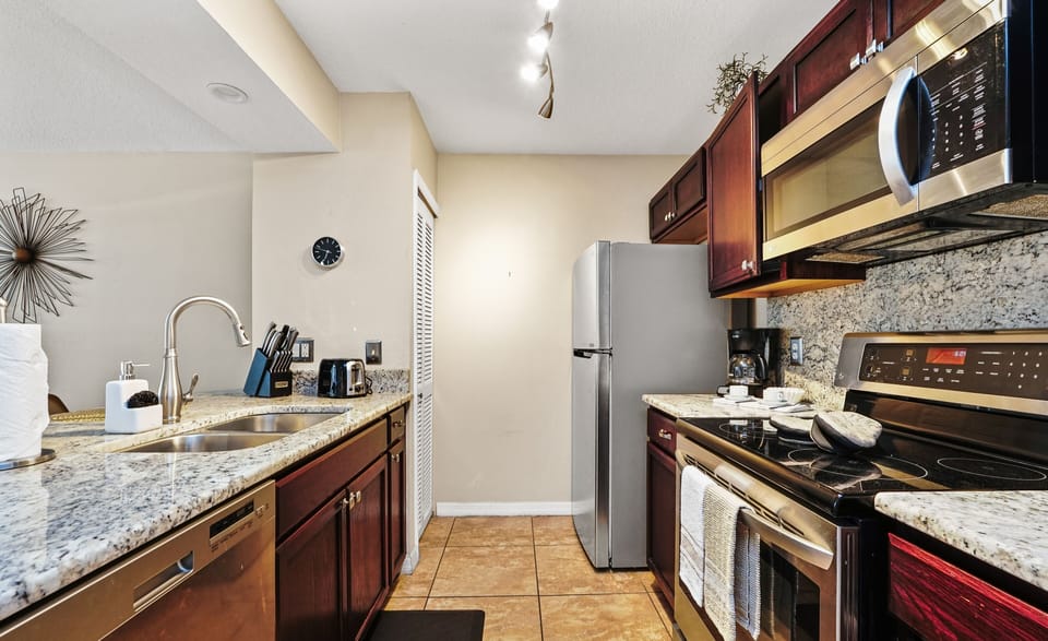 A fully equipped kitchen to enjoy