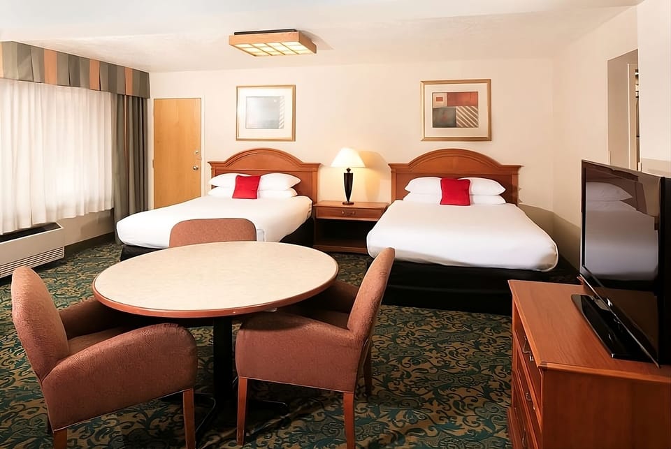 Gather comfortably with in-room table seating for easy meals.