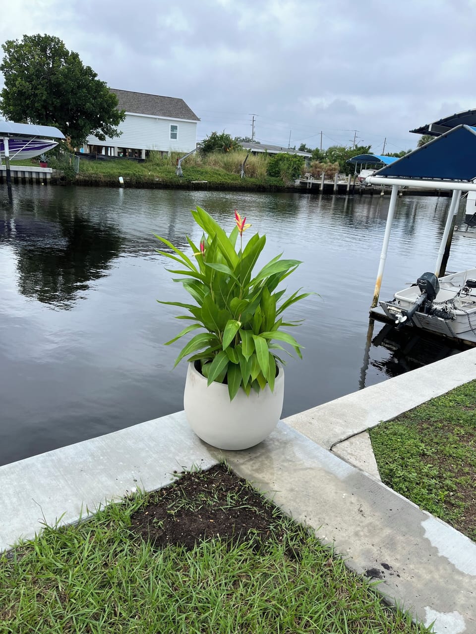 Sea wall and canal view