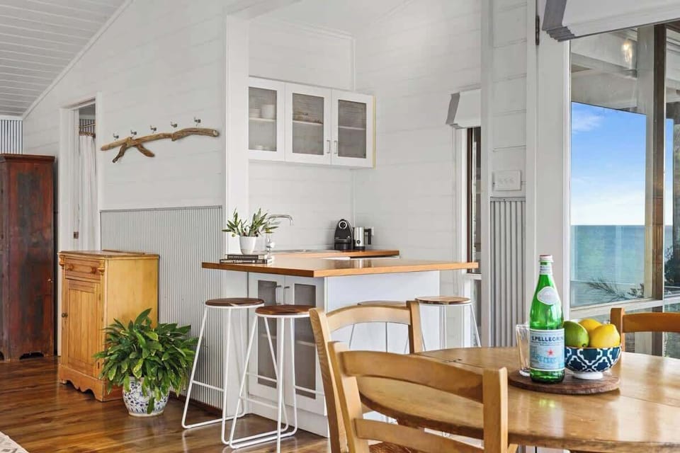 Dining table set for four