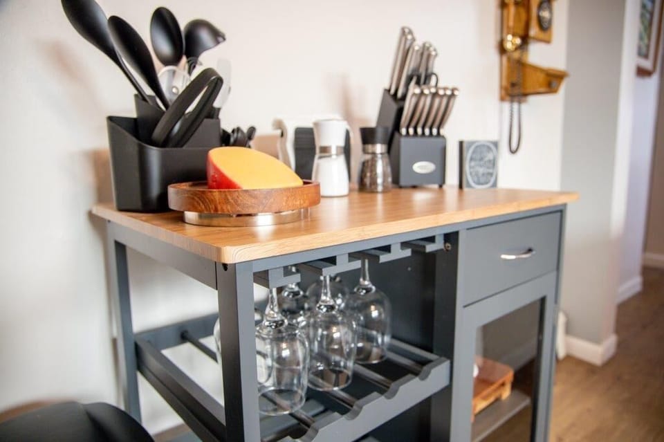 Enjoy a glass of wine and listen to the creek near by