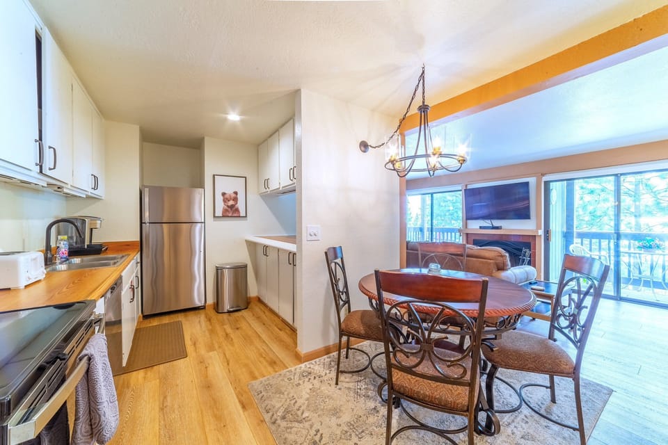 Open kitchen/dining area.