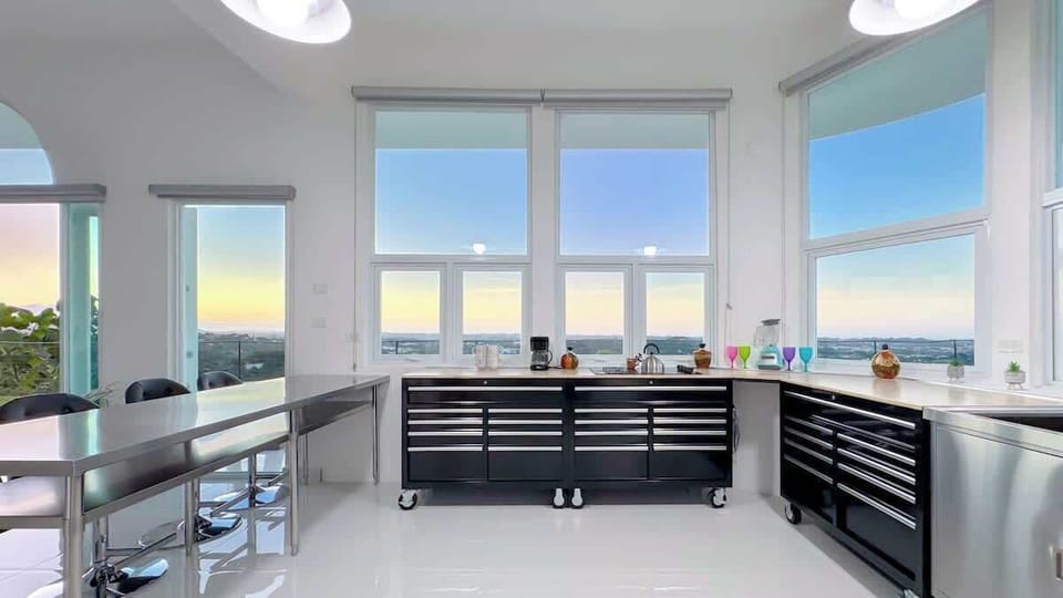 Taking in the view while preparing your favorite meals is a recipe for success.
