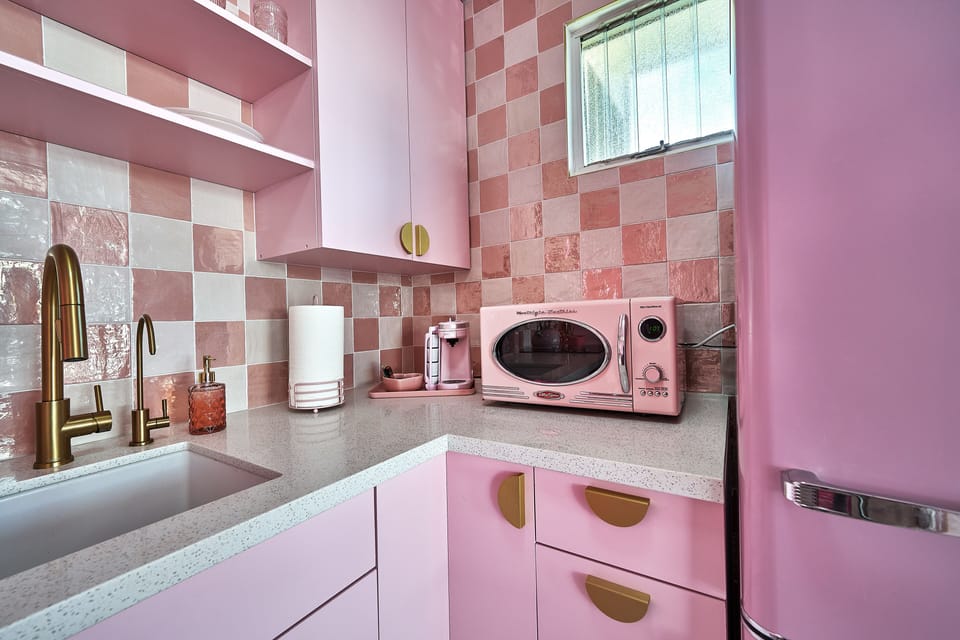The kitchen is equipped with everything you'll need to whip up your meals
