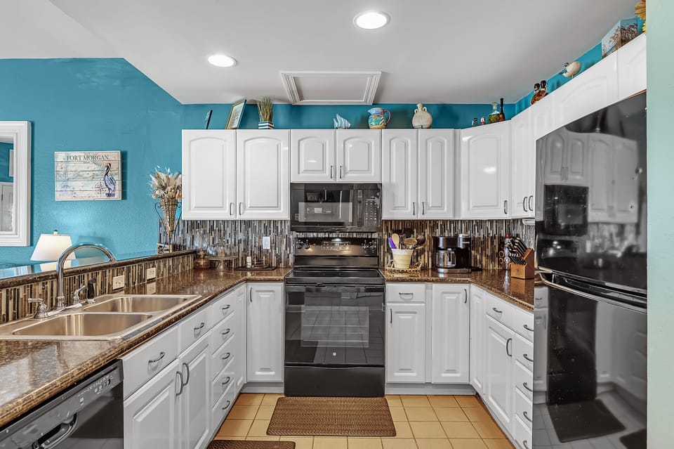 Kitchen with New Appliances and an Air Fryer
