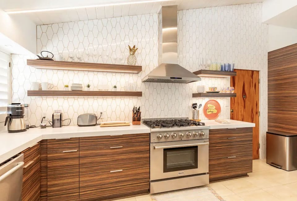 Newly renovated kitchen with Thor stainless steel appliances.