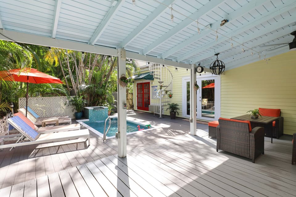 Backyard and plunge pool.