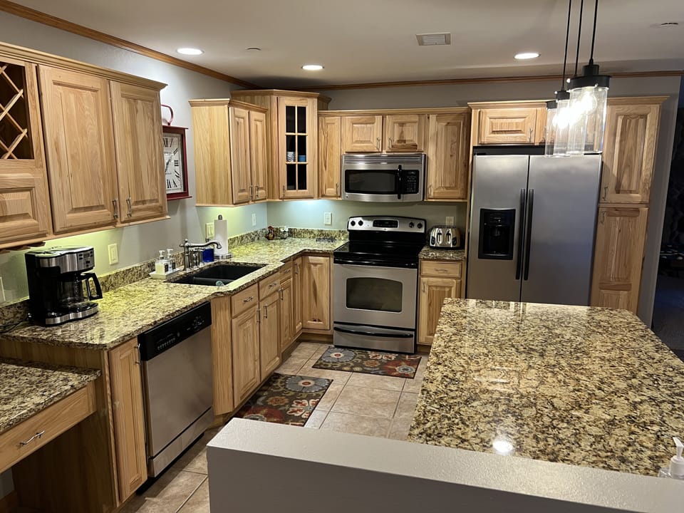 kitchen - toaster, coffee pot, blender and all utensils