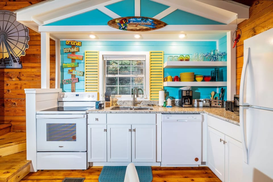 Margaritaville is a fully stocked brand new kitchen.