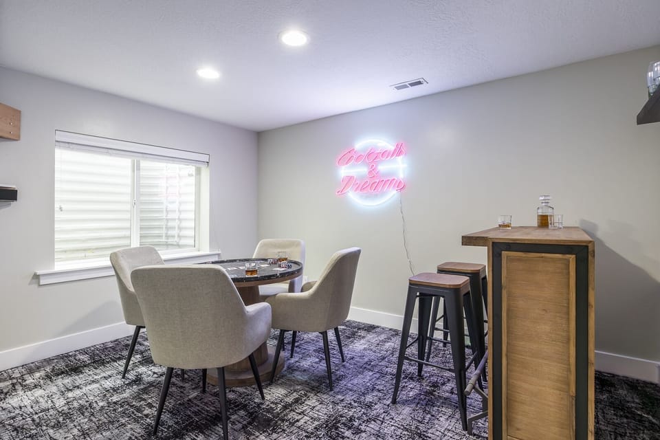 Poker room- Located in the basement 