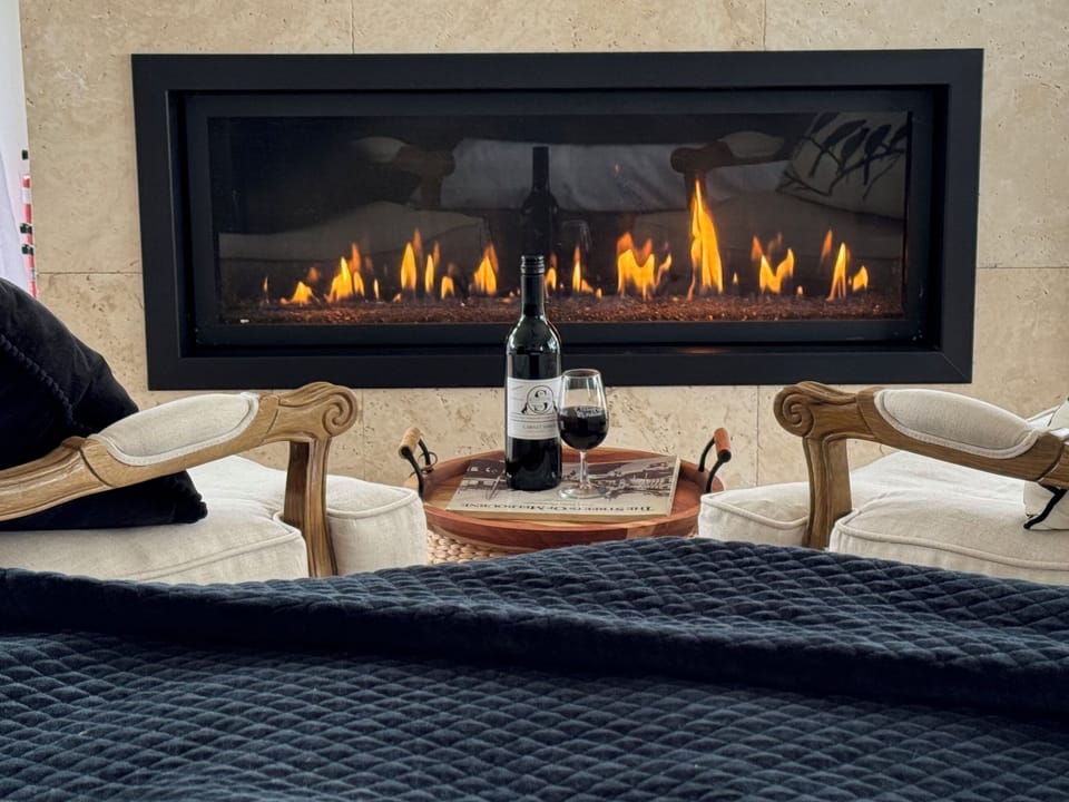 Cosy evenings by the fire, where warmth meets contemporary charm
