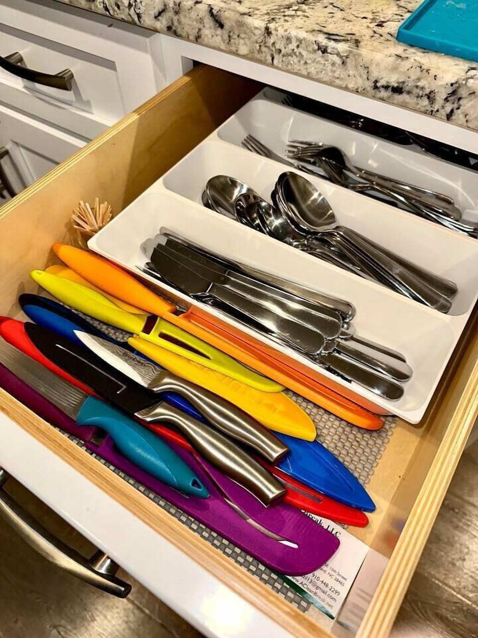 Plenty of silverware, and sharp knives.