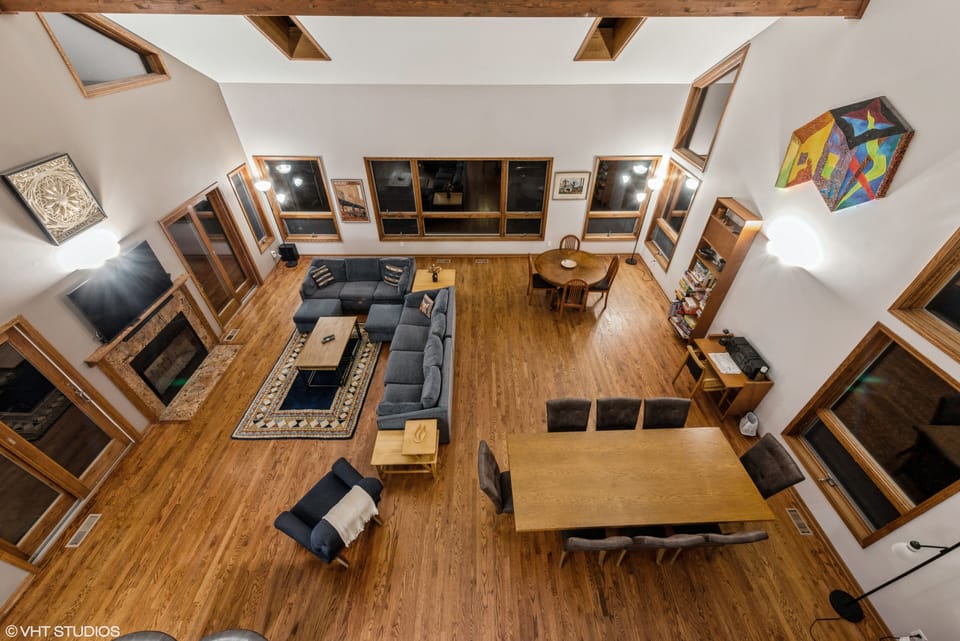 Aerial view of the living space.