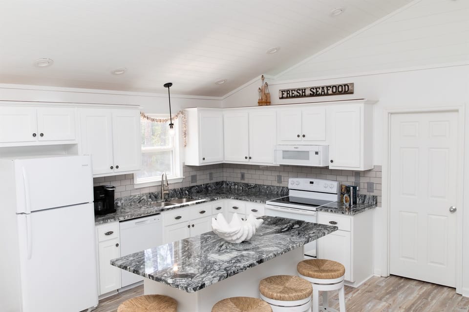 Spacious Kitchen with Bar Seating 