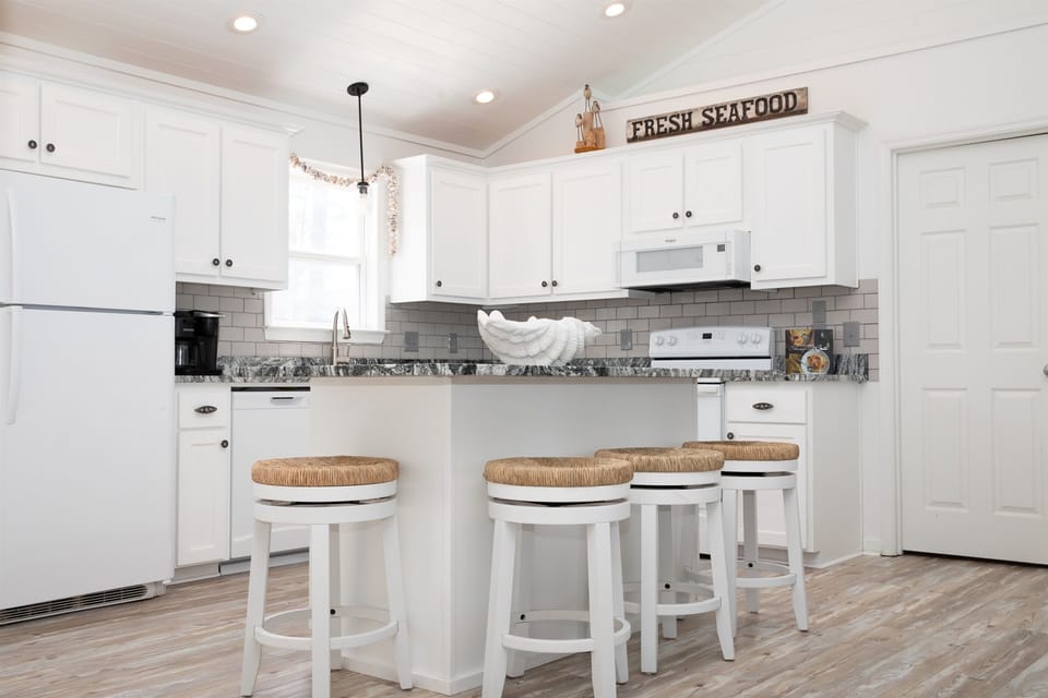 Well Stocked Kitchen with extra seating