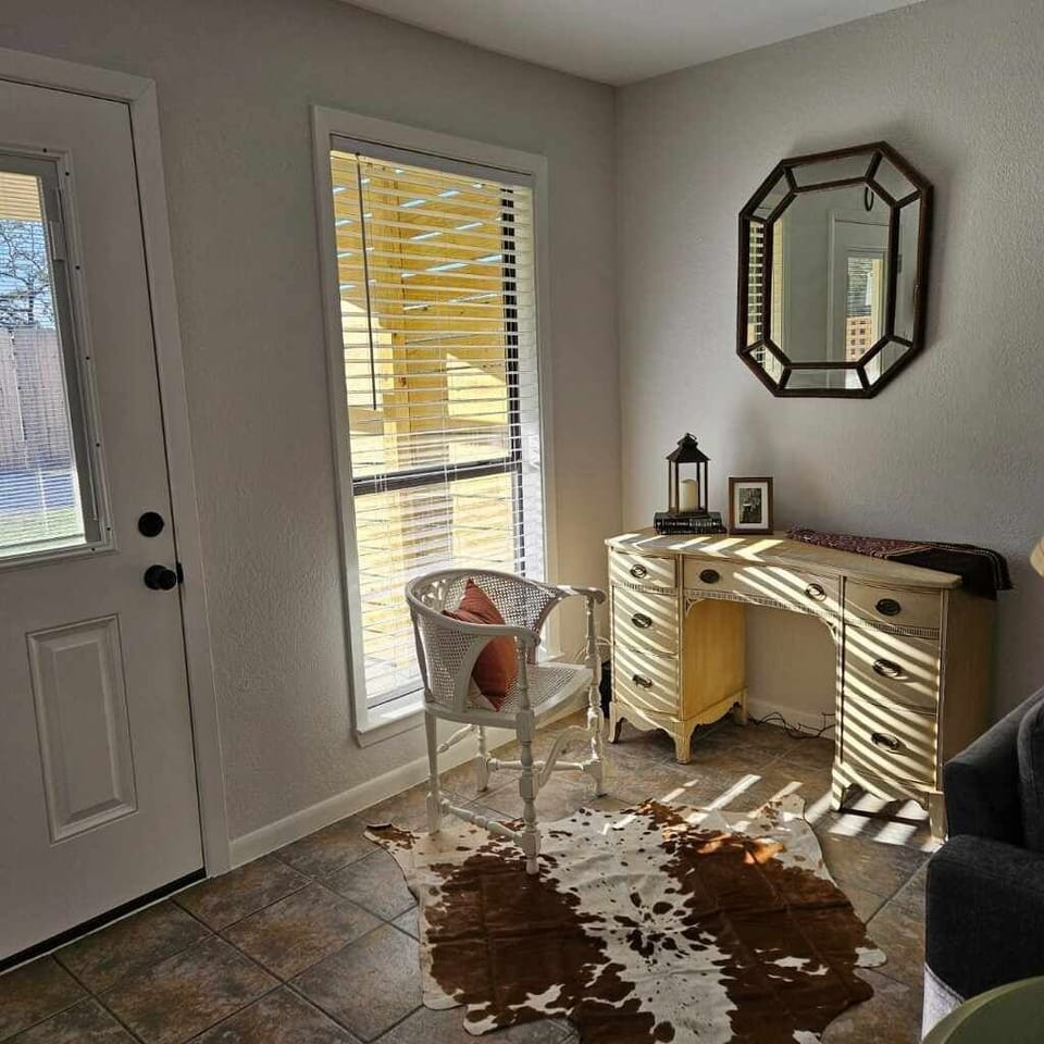 Desk for work that you may need to do.  We have highspeed internet.