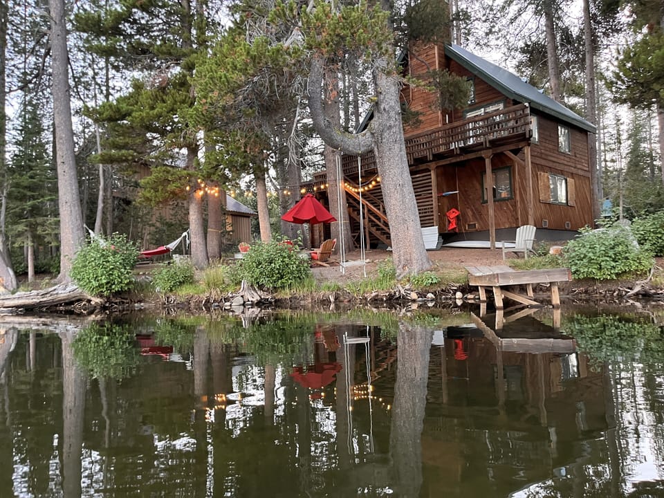 Beautiful lakefront, with dock, canoe, kayak and more.