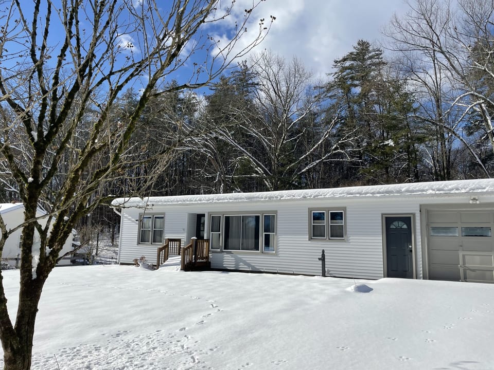 House exterior in the winter