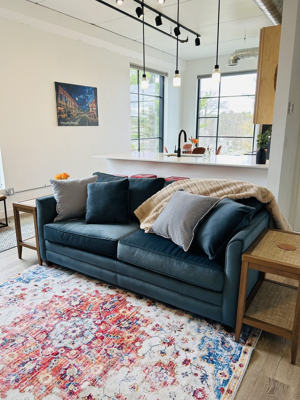 Living space with comfortable sleeper sofa (queen)