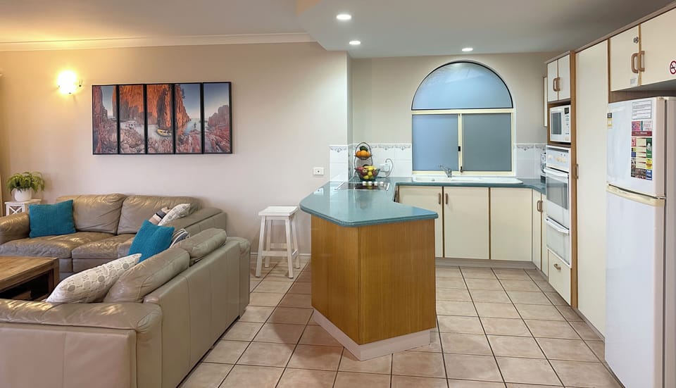 The central kitchen services easily the busy family group.