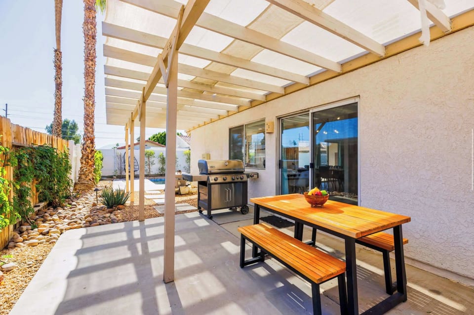More outdoor dining and grill available for use