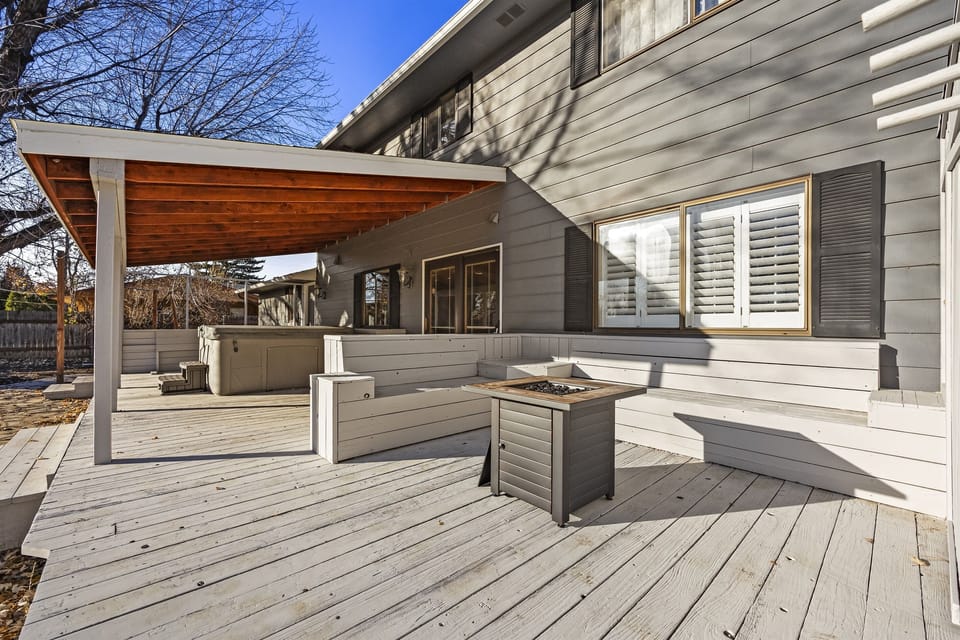 Sit at FIre Pit while you sip hot Cocoa