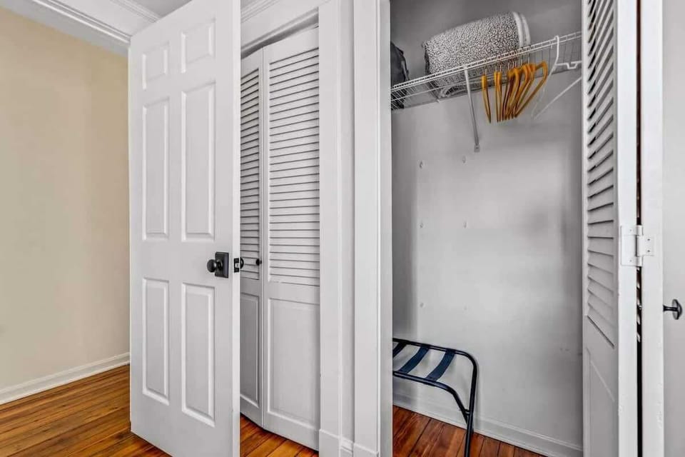 Extra closet space to make yourself at home