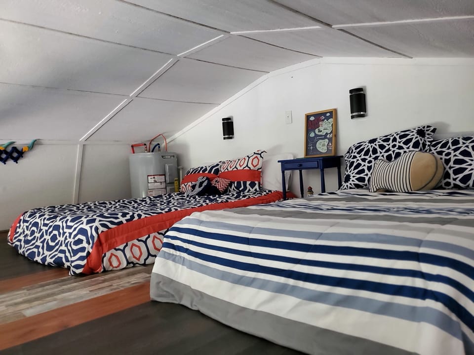 Loft with king and queen