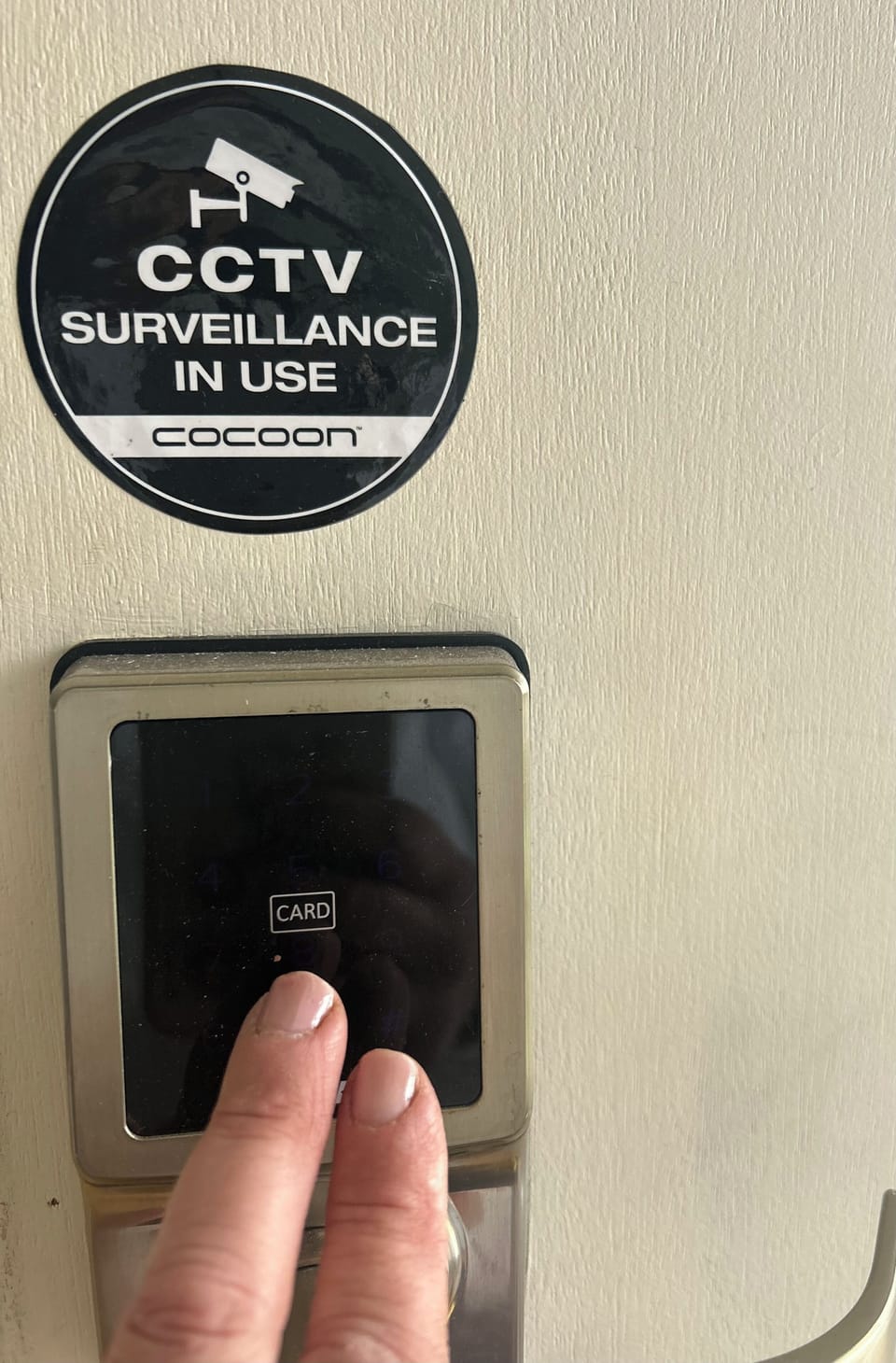 Keyless entry 
Access code given week of entry