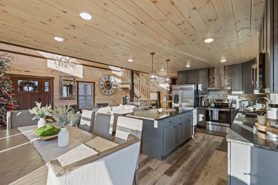 Spacious kitchen perfect for cooking big family meals and holiday feasts.
