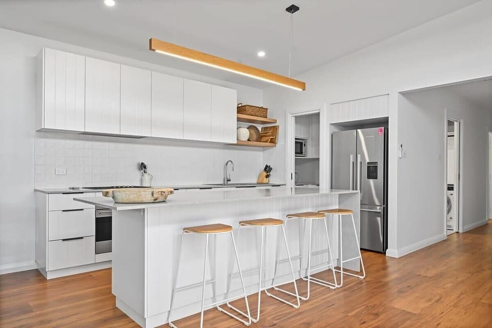 Kitchen + Smeg Coffee Machine + Breakfast Bar