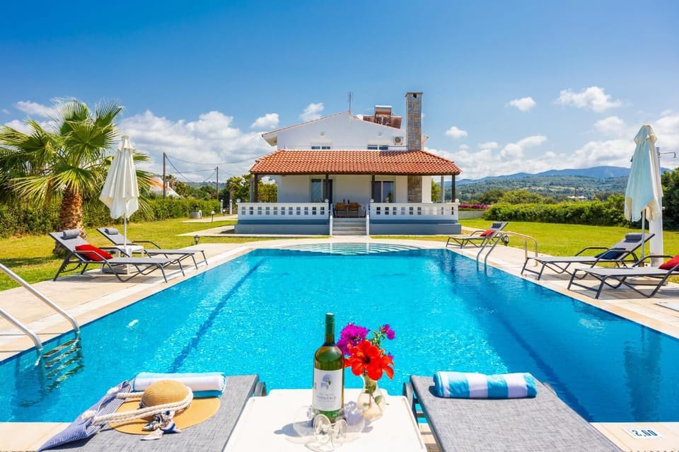 Beautiful villa with private pool, terrace, and garden with sea views
