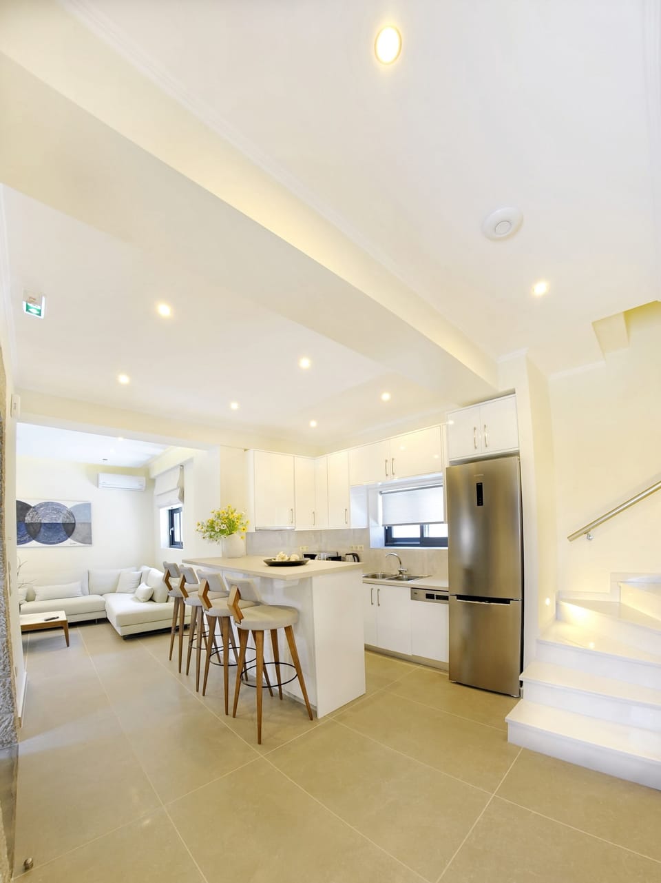 Open plan kitchen - living area