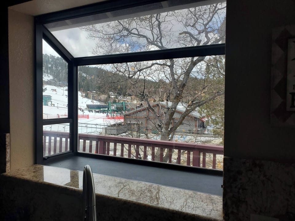Kitchen Views of Bear Mountain Lodge and Ski Lifts!
