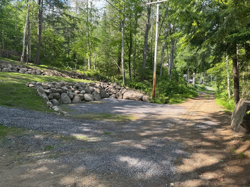 Multiple parking spaces by Lake