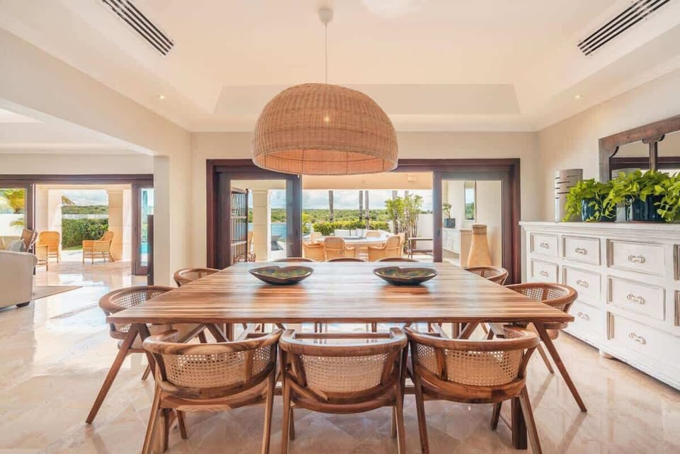 The dining room is on the first floor—breakfast, lunch, or dinner with the best views in Casa de Campo!