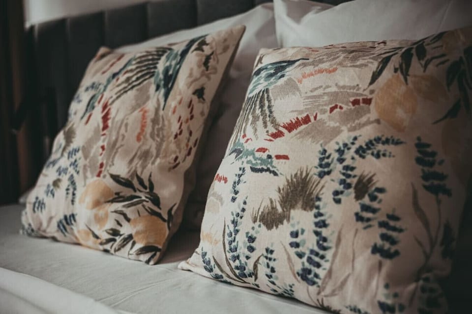 Bed in the bedroom